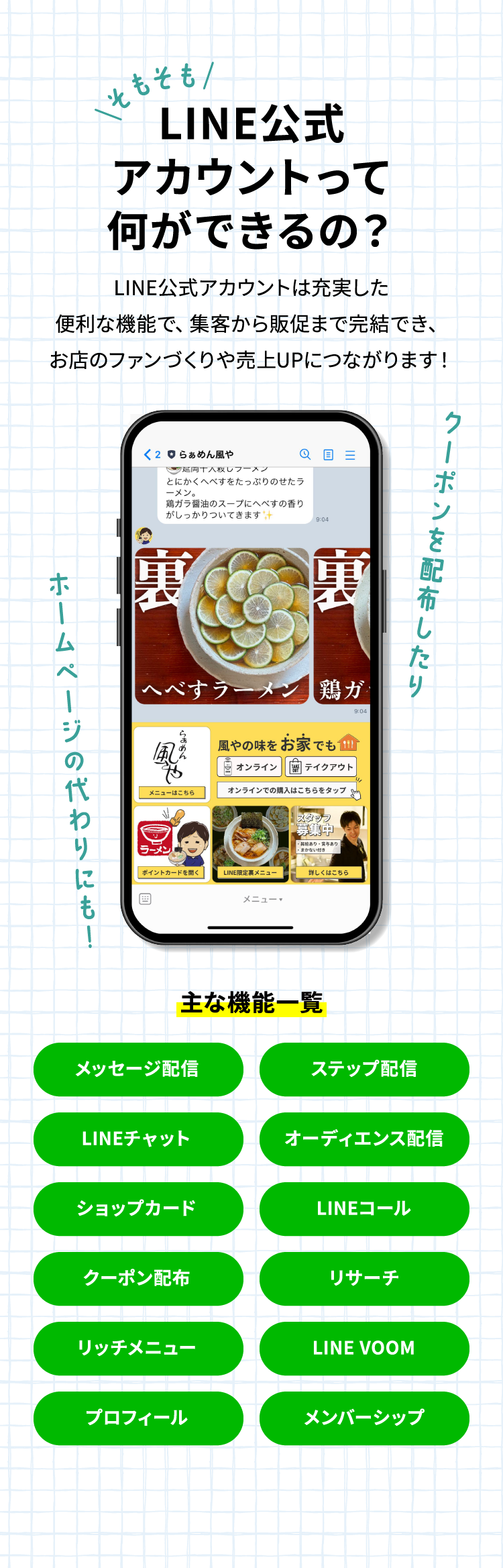LINE公式アカウントって何ができるの？